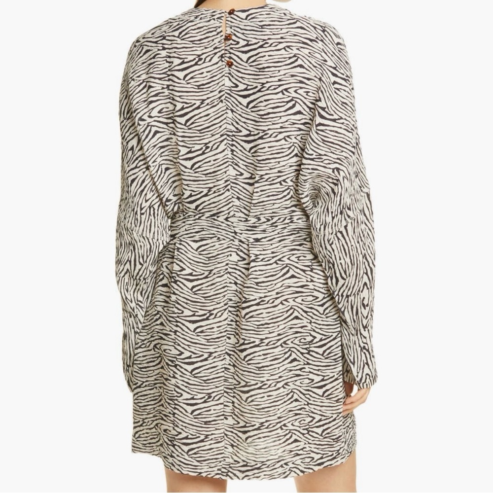 Nanushka Hierro Zebra Print Long Sleeve Minidress, Small - Picture 5 of 14